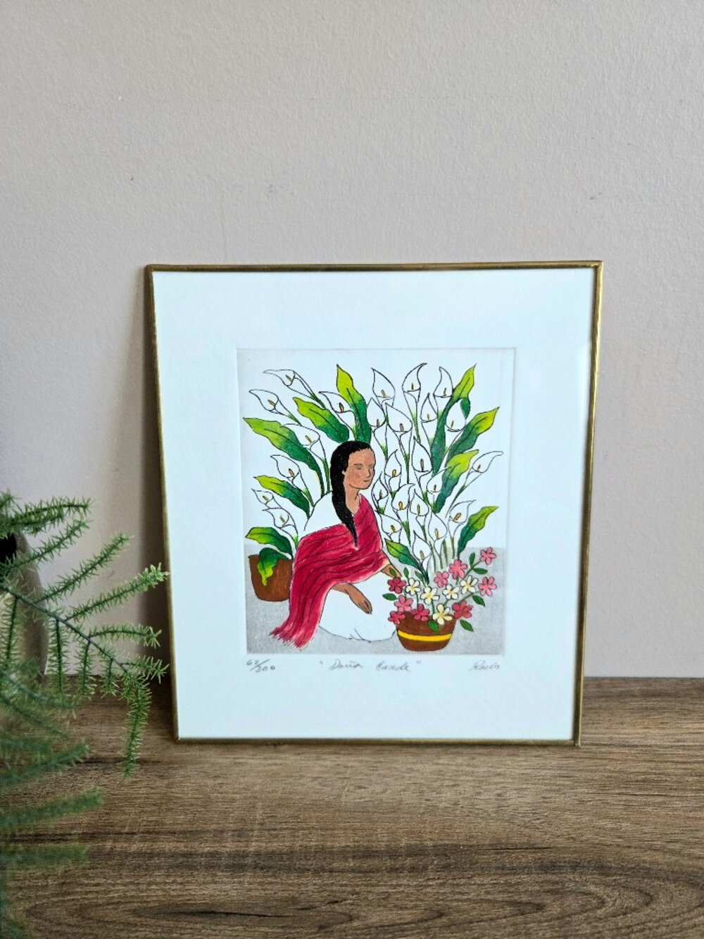 Signed print by artist Rocia Pindter Mexico